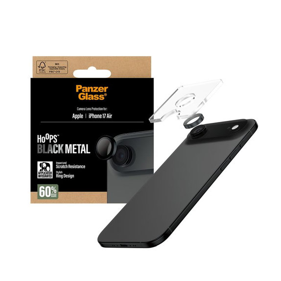 PanzerGlass - Zaščita objektiva Hoops za iPhone 17 Air, črna