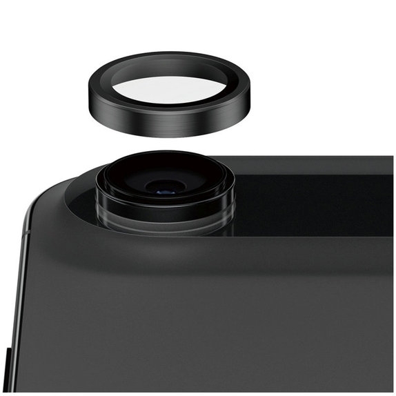 Zaščita objektiva kamere Hoops Ceramic II za iPhone 17 Air, Črna, PanzerGlass