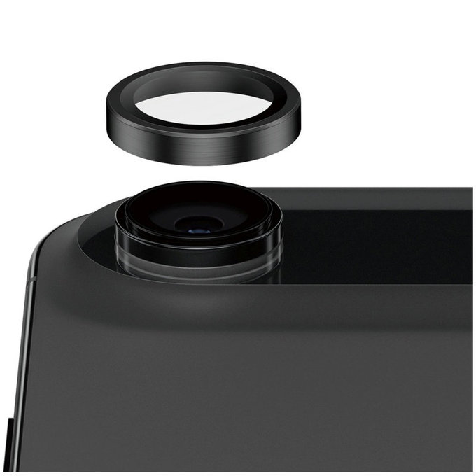 Zaščita objektiva kamere Hoops Ceramic II za iPhone 17 Air, Črna, PanzerGlass