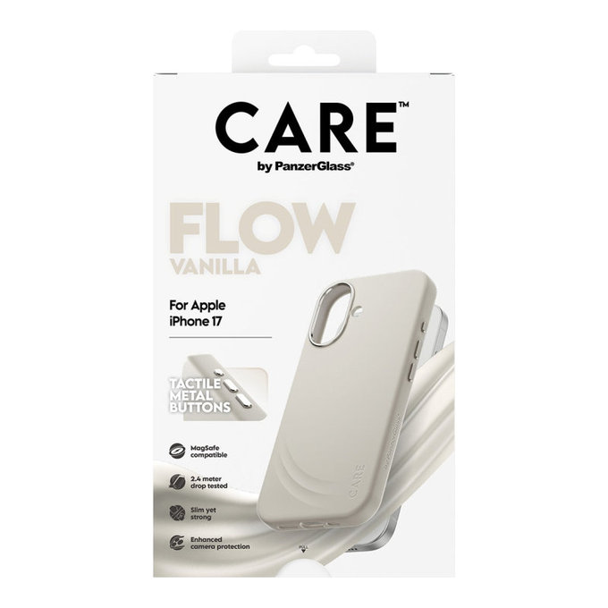 Ovitek FLOW z MagSafe za iPhone 17, Vanilla, CARE