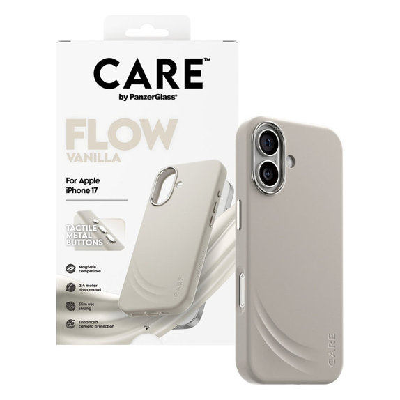 Ovitek FLOW z MagSafe za iPhone 17, Vanilla, CARE