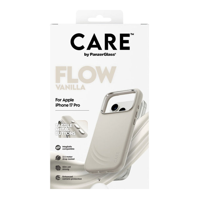 Ovitek FLOW z MagSafe za iPhone 17 Pro, Vanilla, CARE
