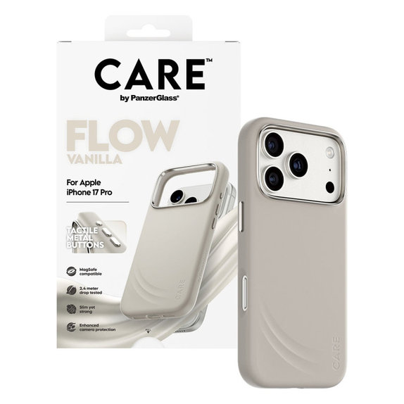Ovitek FLOW z MagSafe za iPhone 17 Pro, Vanilla, CARE