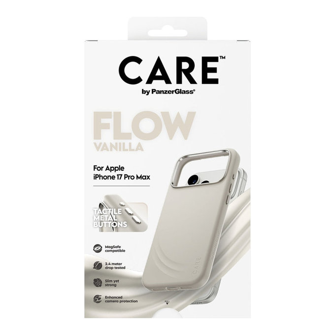 Ovitek FLOW z MagSafe za iPhone 17 Pro Max, Vanilla, CARE