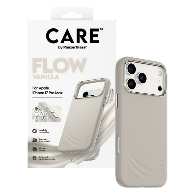 Ovitek FLOW z MagSafe za iPhone 17 Pro Max, Vanilla, CARE