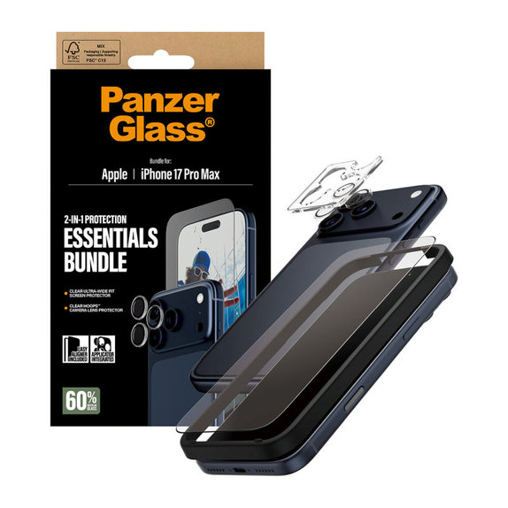 Bundle Essentials 2v1 za iPhone 17 Pro Max, PanzerGlass