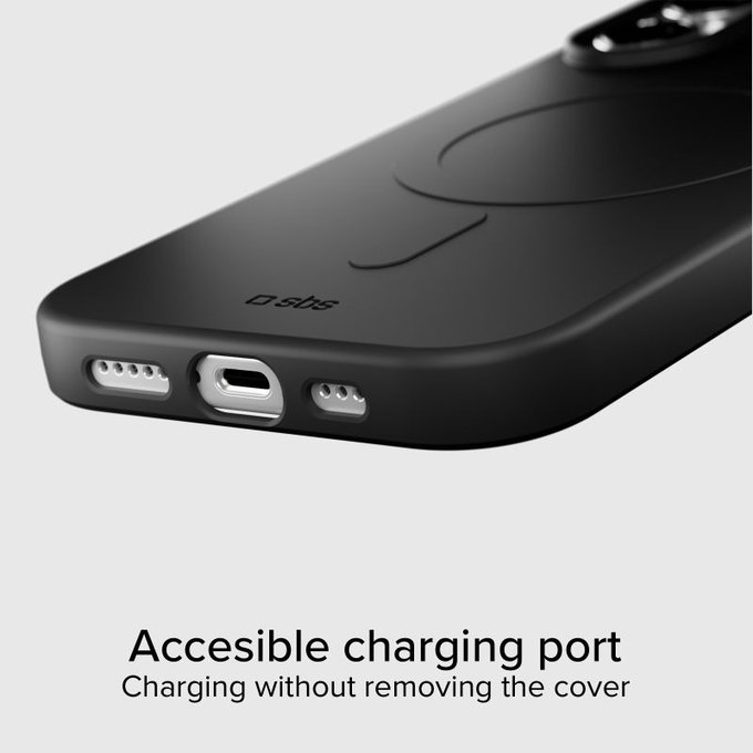 SBS - Etui Instinct Mag kompatibilno z MagSafe za iPhone 17, črna