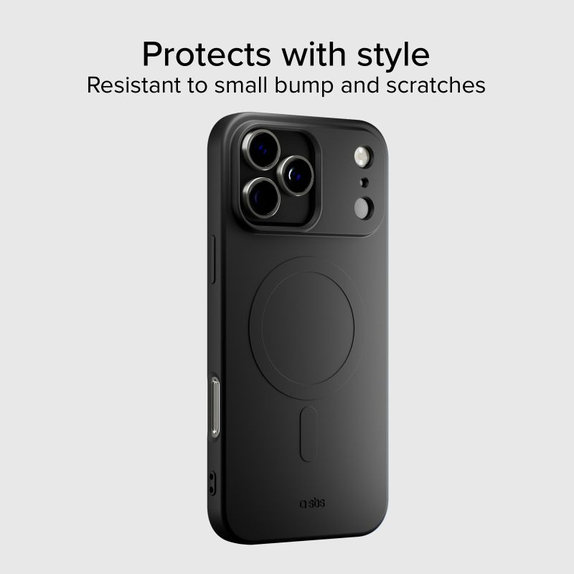 SBS - Etui Instinct Mag kompatibilno z MagSafe za iPhone 17 Pro, črna