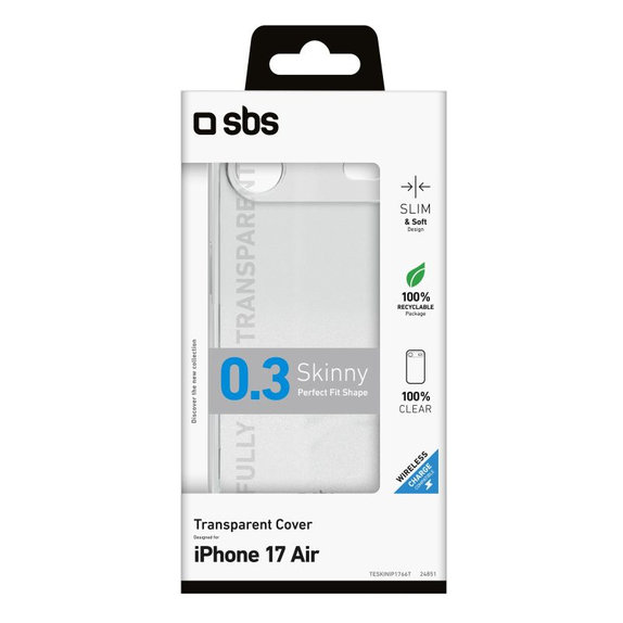 SBS - Etui Skinny za iPhone 17 Air, prozorno