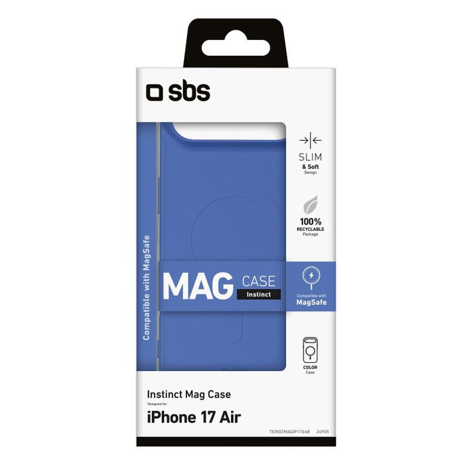 SBS - Etui Instinct Mag kompatibilno z MagSafe za iPhone 17 Air, modra
