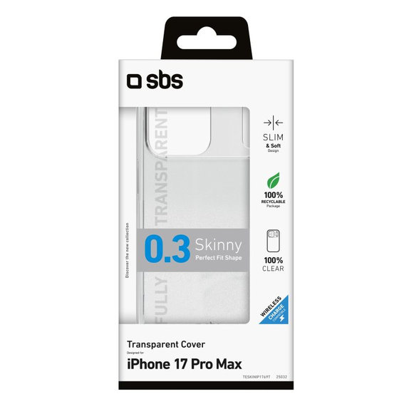 SBS - Etui Skinny za iPhone 17 Pro Max, prozorno