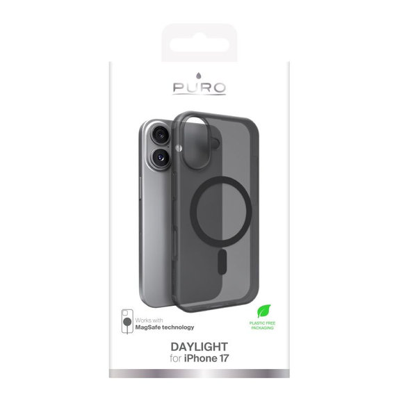 PURO - Etui DAYLIGHT z MagSafe za iPhone 17, črna