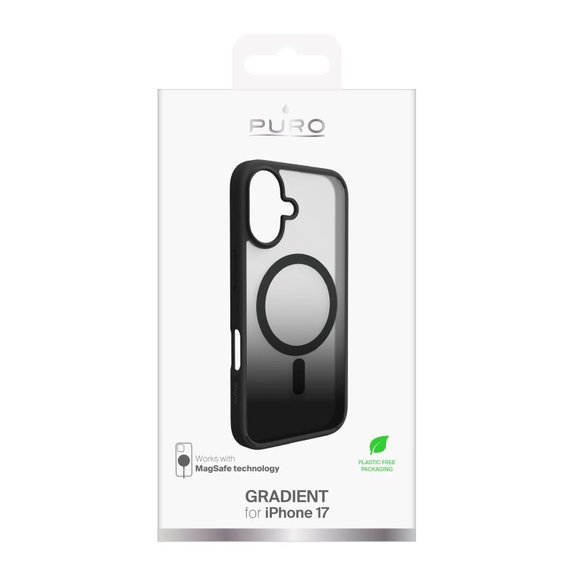 PURO - Etui Gradient z MagSafe za iPhone 17, črna