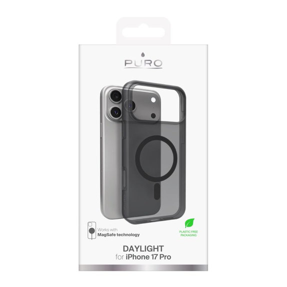 PURO - Etui DAYLIGHT z MagSafe za iPhone 17 Pro, črna