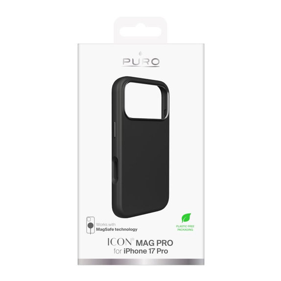 PURO - Etui ICON MAG PRO z MagSafe za iPhone 17 Pro, črna