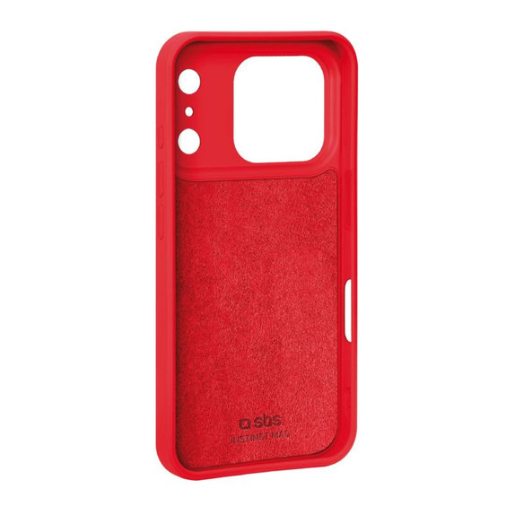 SBS - Etui Instinct Mag kompatibilno z MagSafe za iPhone 17 Pro, rdeč