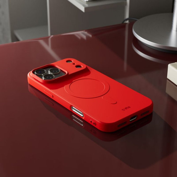 SBS - Etui Instinct Mag kompatibilno z MagSafe za iPhone 17 Pro, rdeč