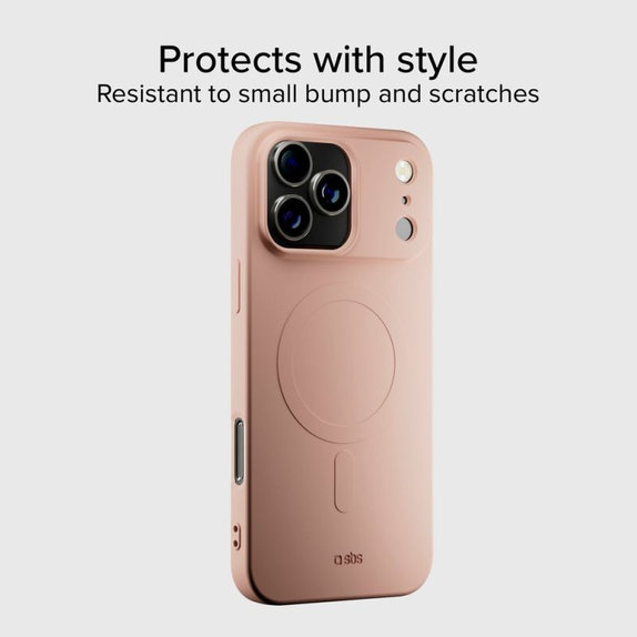 SBS - Etui Instinct Mag kompatibilno z MagSafe za iPhone 17 Pro Max, rožnata