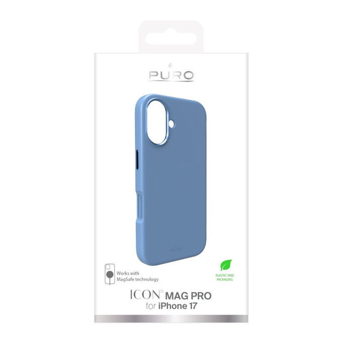 PURO - Etui ICON MAG PRO z MagSafe za iPhone 17, modra