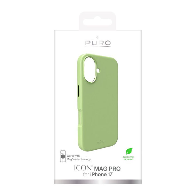 PURO - Etui ICON MAG PRO z MagSafe za iPhone 17, zelena