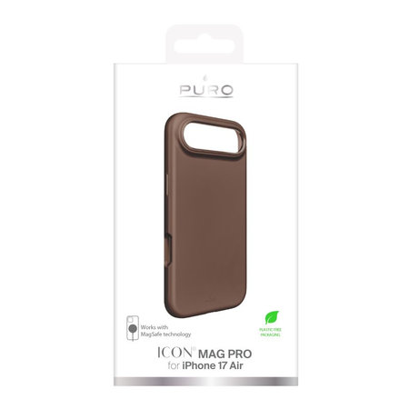 PURO - Etui ICON MAG PRO z MagSafe za iPhone 17 Air, čokoladna
