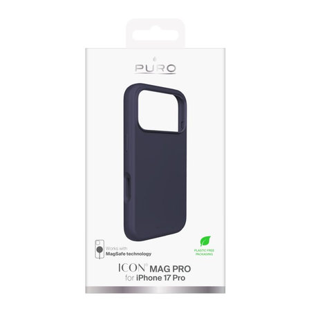 PURO - Etui ICON MAG PRO z MagSafe za iPhone 17 Pro, temno modra