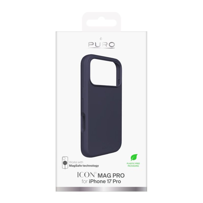 PURO - Etui ICON MAG PRO z MagSafe za iPhone 17 Pro, temno modra