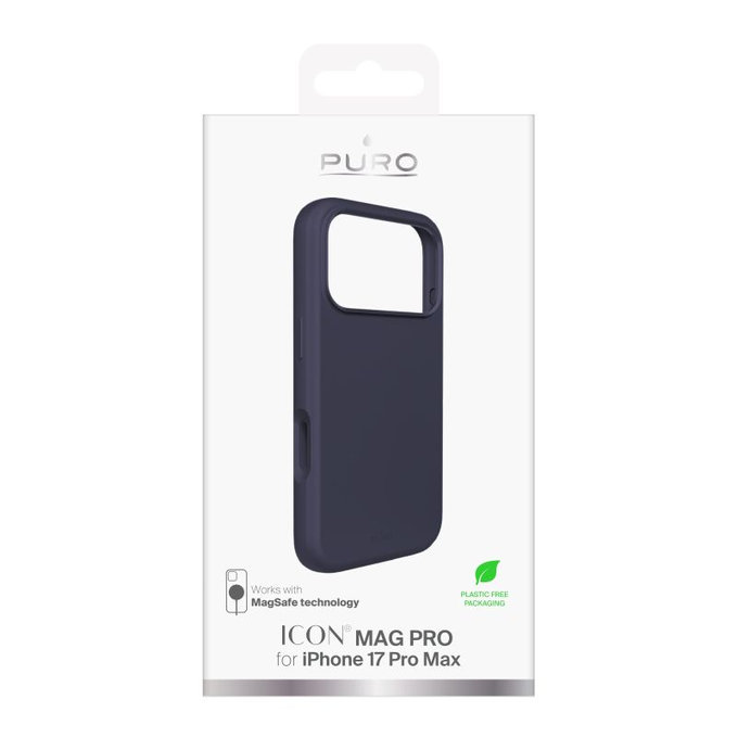 PURO - Etui ICON MAG PRO z MagSafe za iPhone 17 Pro Max, temno modra