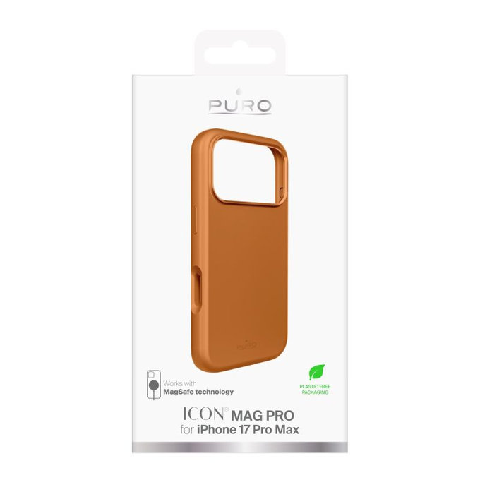 PURO - Etui ICON MAG PRO z MagSafe za iPhone 17 Pro Max, oranžna