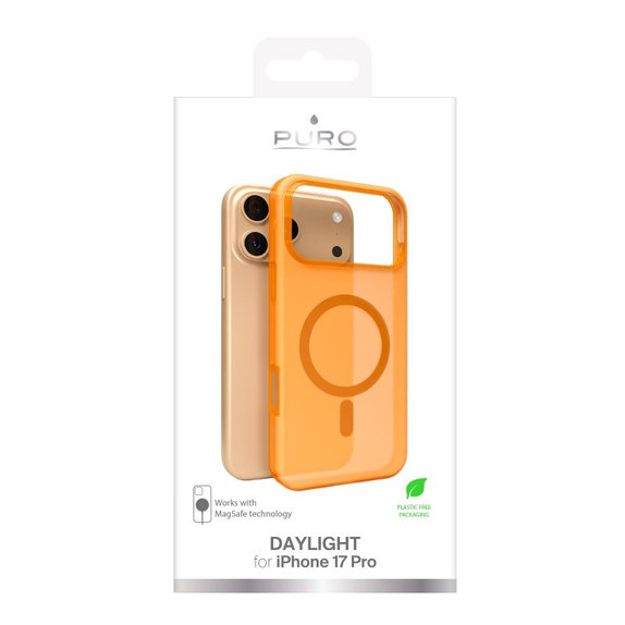 PURO - Etui DAYLIGHT z MagSafe za iPhone 17 Pro, oranžna