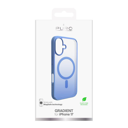 PURO - Etui Gradient z MagSafe za iPhone 17, modra