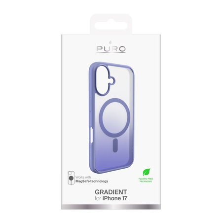 PURO - Etui Gradient z MagSafe za iPhone 17, roza