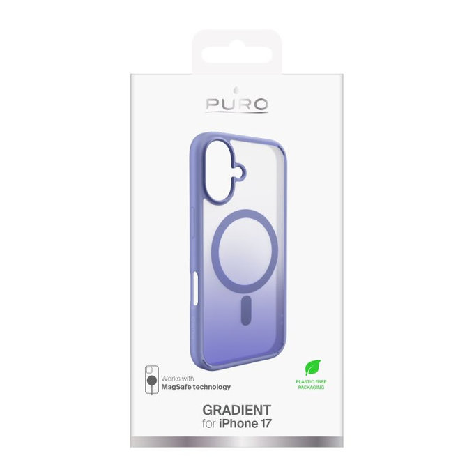 PURO - Etui Gradient z MagSafe za iPhone 17, roza