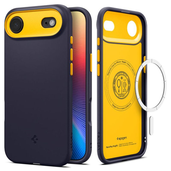 Spigen - Etui Nano Pop z MagSafe za iPhone 17 Air, Blueberry Navy