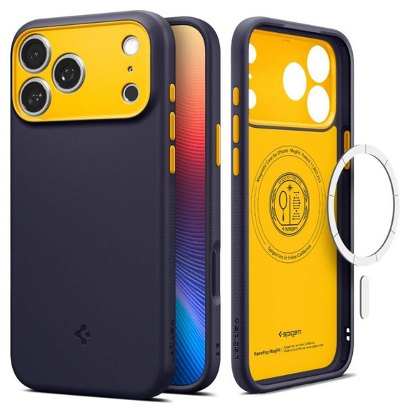 Spigen - Etui Nano Pop z MagSafe za iPhone 17 Pro, Blueberry Navy