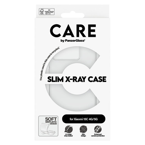 Ovitek X-Ray za Xiaomi 15C 5G, Prozorna, PanzerGlass