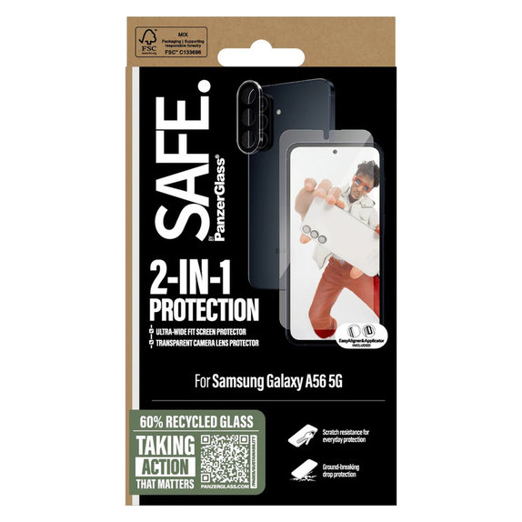 Bundle 2v1 za Samsung Galaxy A56 5G, SAFE by PanzerGlass