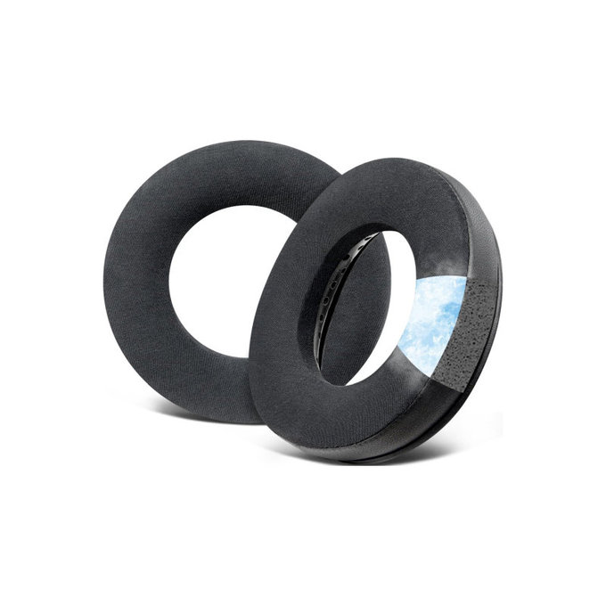 Nadomestne blazinice za ušesa za Beyerdynamic DT440, DT660, DT990 Pro, Spominska pena + Usnje + Tekstil + Hlajeni gel, Črne, 1 Par