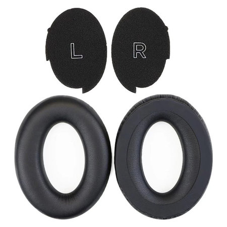 Nadomestne blazinice za ušesa za Bose A30, PU usnje, Črne, 1 Par