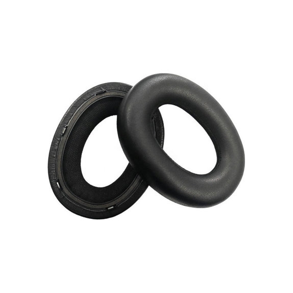 Nadomestne blazinice za ušesa za Bowers & Wilkins PX7, Spominska pena + PU usnje, Črne, 1 Par