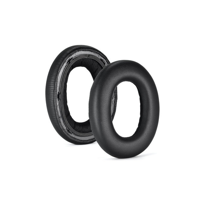 Nadomestne blazinice za ušesa za Bowers & Wilkins PX7, Spominska pena + PU usnje, Črne, 1 Par