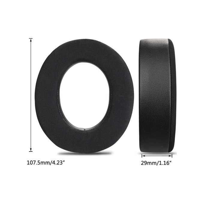 Nadomestne blazinice za ušesa za Corsair HS50, HS50 Pro, Spominska pena + Tekstil, Črne, Hlajeni gel, 1 Par