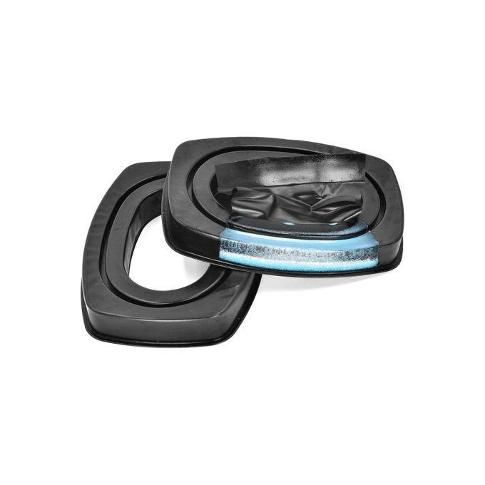 Nadomestne blazinice za ušesa za Howard Leight Impact, Spominska pena + Usnje, Črne, Hlajeni gel, 1 Par