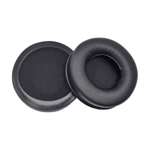 Nadomestne blazinice za ušesa za JBL Synchros E50BT, Spominska pena + PU usnje, Črne, 1 Par