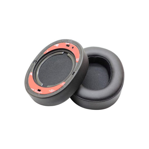 Nadomestne blazinice za ušesa za JBL Synchros E55BT, Spominska pena + PU usnje, Črne, 1 Par