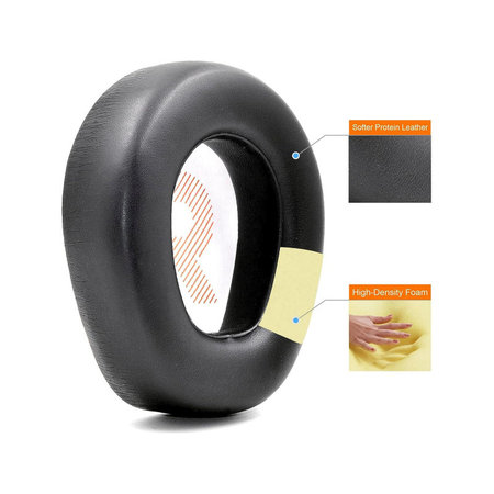 Nadomestne blazinice za ušesa za JBL Quantum One, Spominska pena + PU usnje, Črne, 1 Par