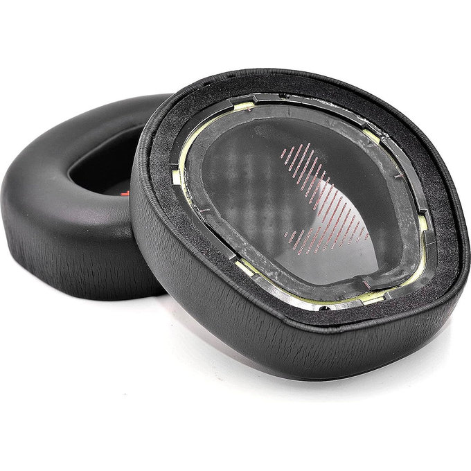 Nadomestne blazinice za ušesa za JBL Quantum One, Spominska pena + PU usnje, Črne, 1 Par