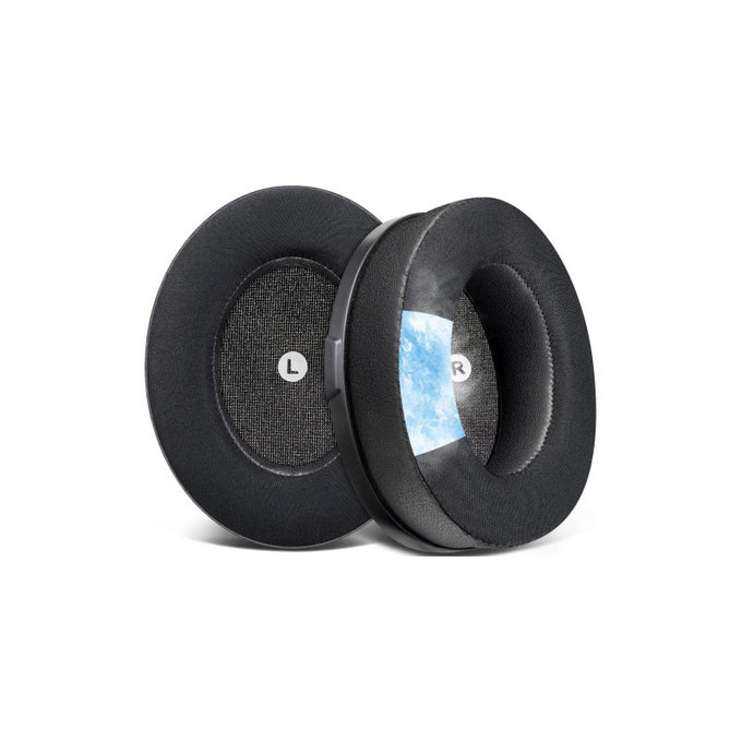 Nadomestne blazinice za ušesa za Kingston HyperX Cloud Orbit S, Spominska pena + PU usnje, Črne, Hlajeni gel, 1 Par