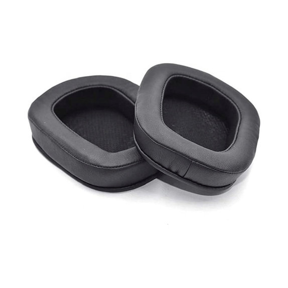 Nadomestne blazinice za ušesa za Logitech G633 Artemis, G933 Artemis, Spominska pena + Usnje, Črne, 1 Par