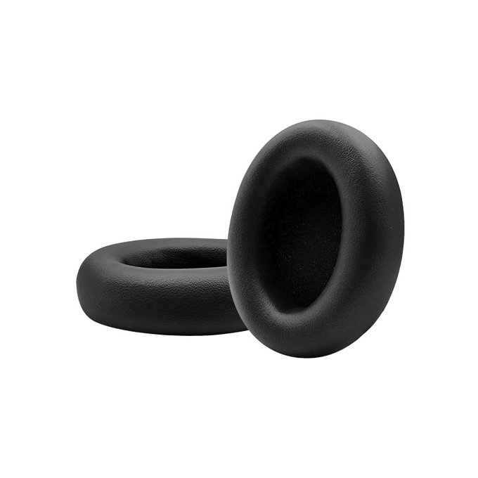 Nadomestne blazinice za ušesa za Beats Studio Pro, Spominska pena + PU usnje, Črne, 1 Par